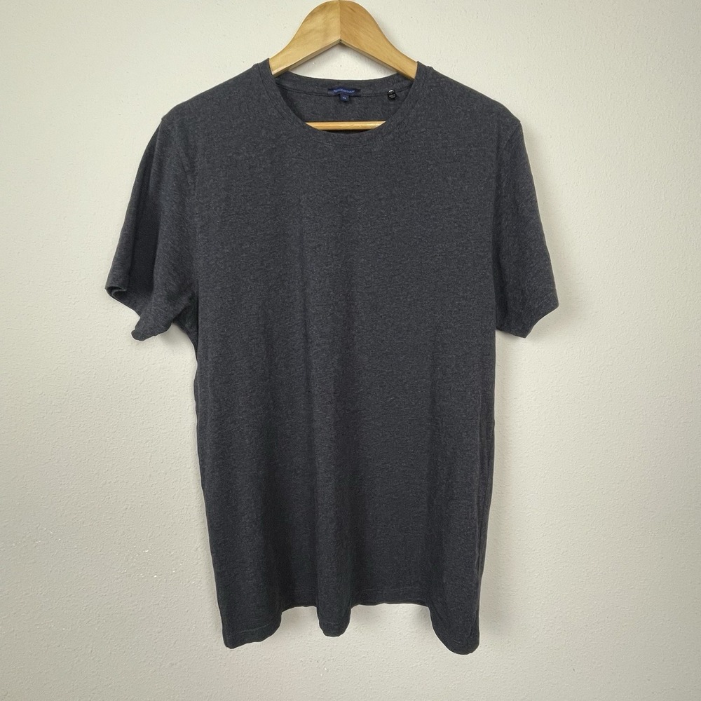 Patrick Assaraf Gray Pima Cotton T-Shirt Size XL Soft Crewneck Minimalist Luxe‎